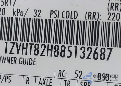2008 Ford Mustang Gt Deluxe/Gt Premium from USA, damaged, VIN 1ZVHT82H885132687